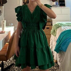 small entro “graceful glam dress” -hunter green